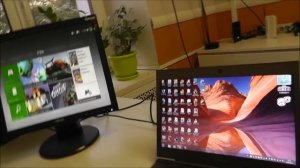 Активный мини конвертер/адаптер/переходник от HDMI на VGA + стерео звук (miniJack)