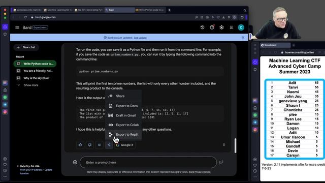 Generating Python with Bard смотреть онлайн