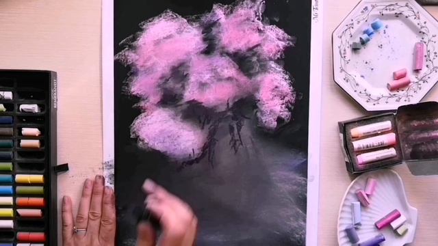 РИСУЕМ пастелью букет цветов | ПИОНЫ | How To Draw A Peony Flower With Soft Pastel In Impressionism