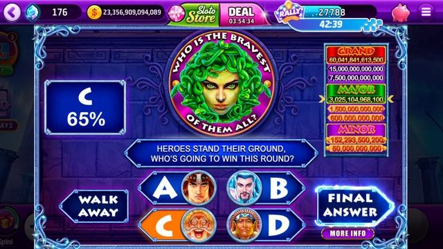 Slotomania Gameplay Medusa Magic 2 jackpot bonus and free spins смотреть онлайн