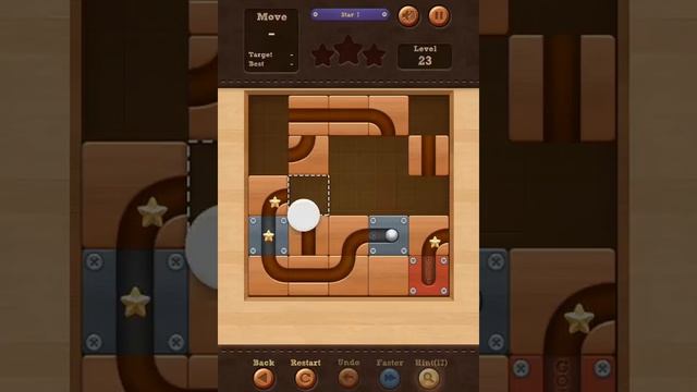 Roll the Ball slide puzzle Star J Pack Level 23 Solution смотреть онлайн