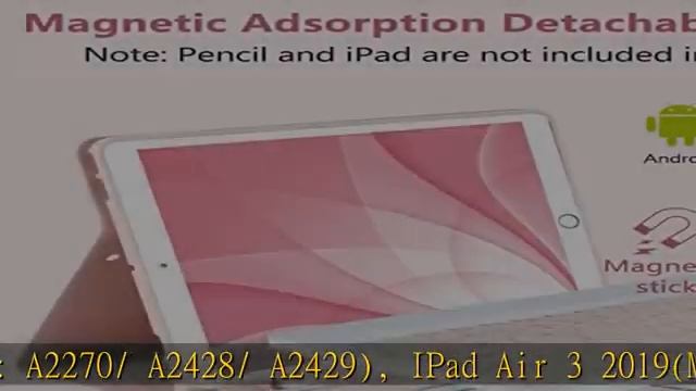 Keyboard Case for iPad 10.2" 9th 8th 7th Generation, with Detachable Bluetooth Keyboard and Pencil смотреть онлайн