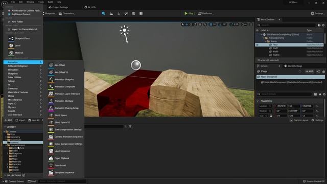 Создание материала в Unreal Engine 5 (UE5) смотреть онлайн