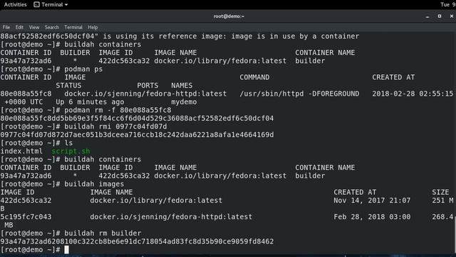 Using buildah + podman + skopeo in a container workflow смотреть онлайн