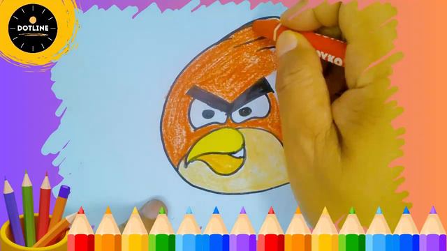 How to Draw and Color Red Angry Birds #drawing #angrybirds смотреть онлайн