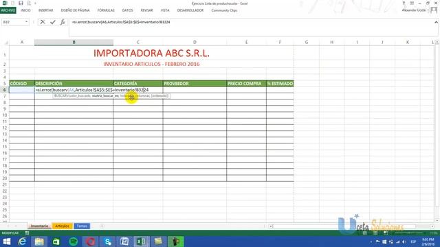 Validación de Datos y las Funciones Si.Error() y BuscarV() en Excel смотреть онлайн