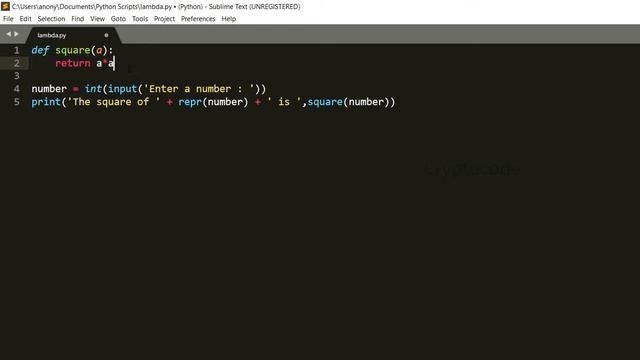 Lambda function in Python смотреть онлайн