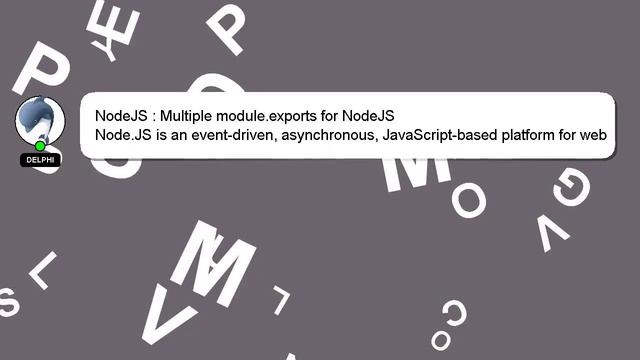 NodeJS : Multiple module.exports for NodeJS смотреть онлайн