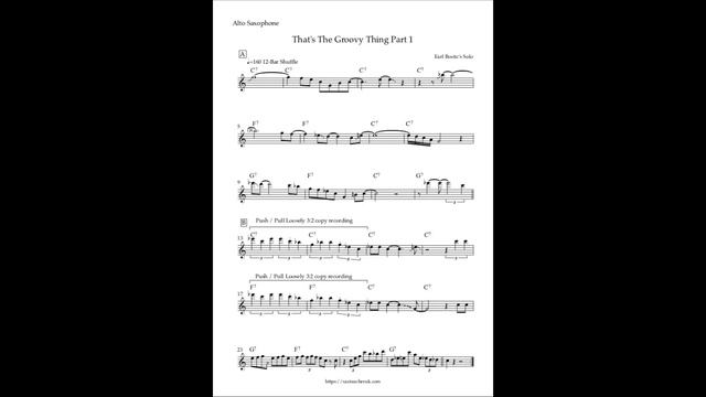 That's The Groovy Thing Part 1 - Earl Bostic Transcription смотреть онлайн