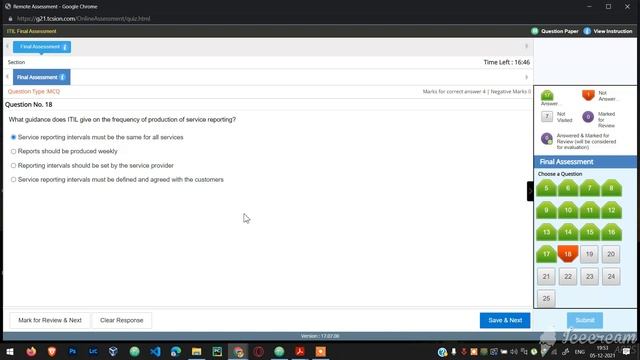 TCS Elevate Wings1 Rio Final Assessment | ITIL | , Course ID 51803 смотреть онлайн