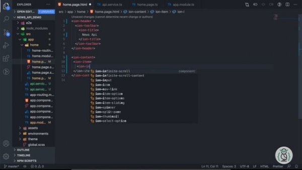 ionic 5 api integration tutorial || GET method api call || REST API for news app