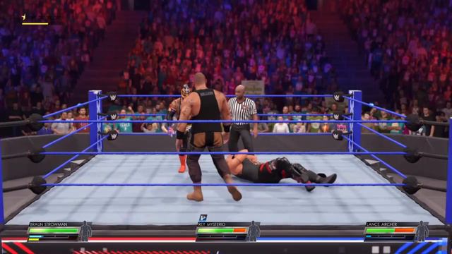 BRAUN STROWMAN VS REY MYSTERIO VS LANCE ARCHER смотреть онлайн