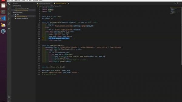 Пишем асинхронный scraper на Python + asyncio + aiohttp