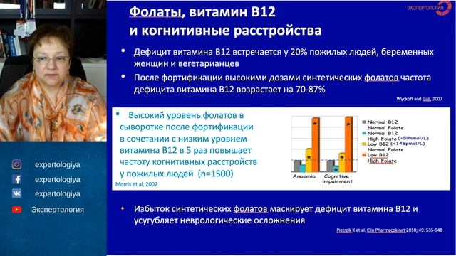 Экспертология | Фолаты - достижения и риски Пустотина О.А. смотреть онлайн