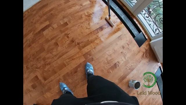 Укладка и тонировка паркета из клена! смотреть онлайн