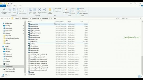 'psql' is not recognized as an internal or external command