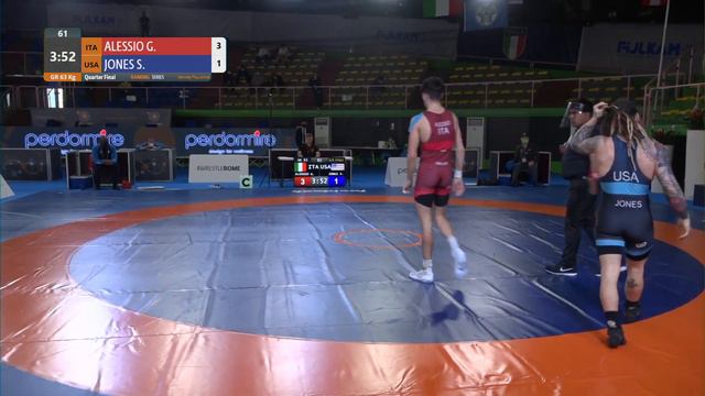 1/4 GR - 63 kg: G. ALESSIO (ITA) v. S. JONES (USA) смотреть онлайн