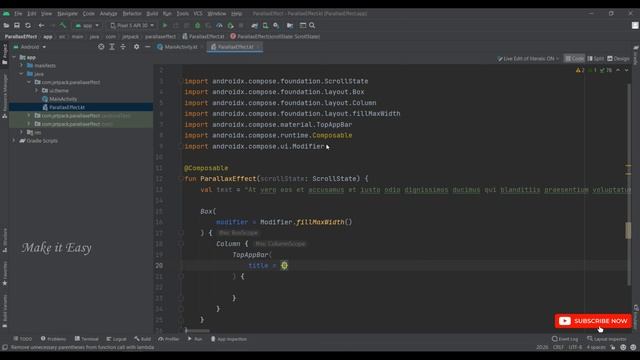 How to Implement Parallax Effect in Jetpack Compose | Android | Kotlin | Make it Easy смотреть онлайн
