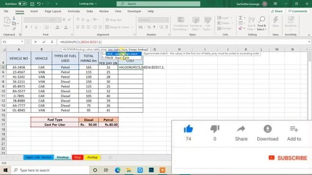 How to use Hlookup &Vlookup Function.|MS- Excel | Sinhala смотреть онлайн