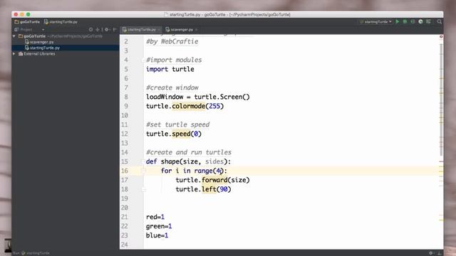 Python: Turtle Graphics - Shifting Colors and Shapes смотреть онлайн