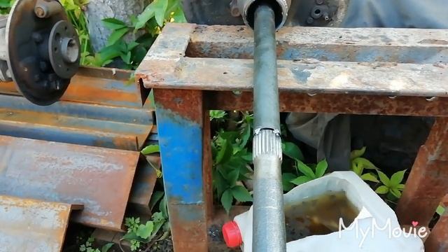 Нарезка шлицов на полуосях ВАЗ и сварка чулков моста. смотреть онлайн