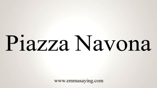 How To Say Piazza Navona смотреть онлайн