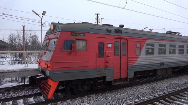 Электропоезд ЭТ2М-058 платформа Сортировочная смотреть онлайн