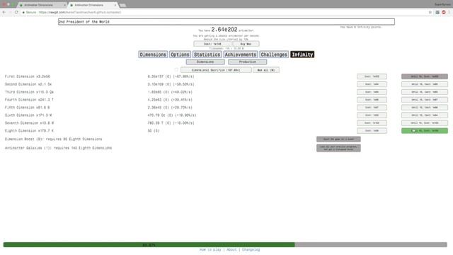 Antimatter Dimensions NG+++ Episode 2: Racking up TONS of achievements!! смотреть онлайн