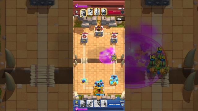 Играю в Clash Royale *** вся колода из гоблинов)*** было жёстко))) смотреть онлайн