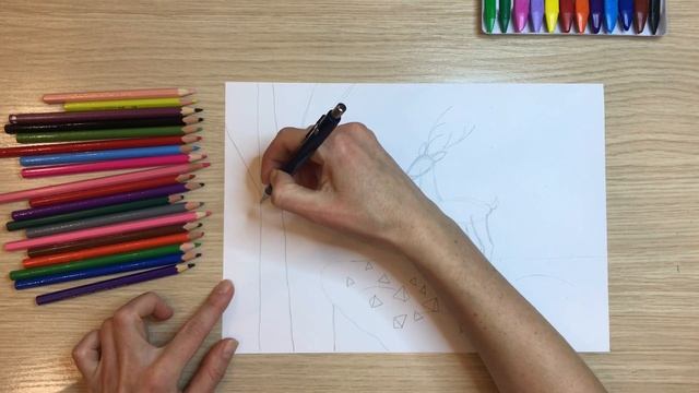 Рисунок серебряное копытце. Рисунок зимняя сказка. Олень рисунок. Нарисовать серебряное копытце. смотреть онлайн