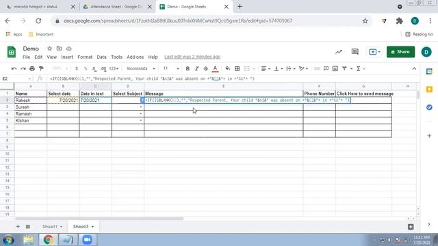 From Google Sheet to Whatsapp ( No add ons. Completely free) смотреть онлайн