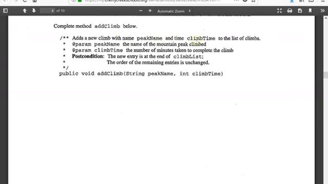 JAVA - Lesson #95 - APCSA - 2012 Free Response Question #1 - ClimbList смотреть онлайн