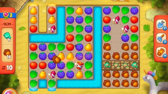 GardenScapes Level 1539 no boosters (21 moves) смотреть онлайн
