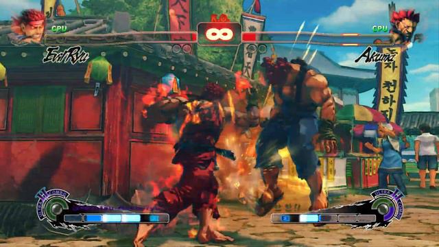 Super Street Fighter 4 | Evil Ryu Vs Akuma | PC Gameplay 4K  #sf4