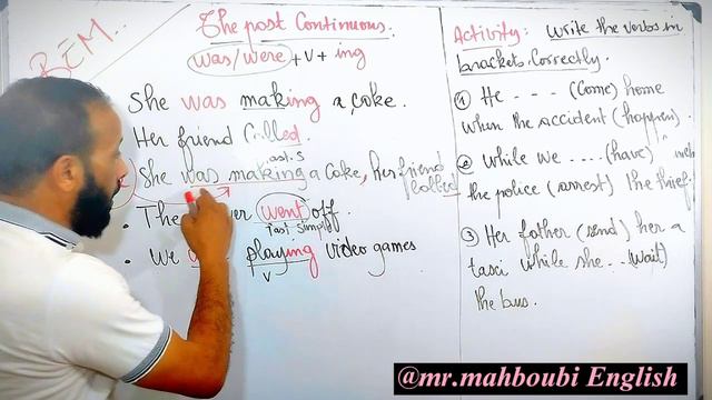 The past continuous تبسيط الماضي المستمر مع While,When смотреть онлайн