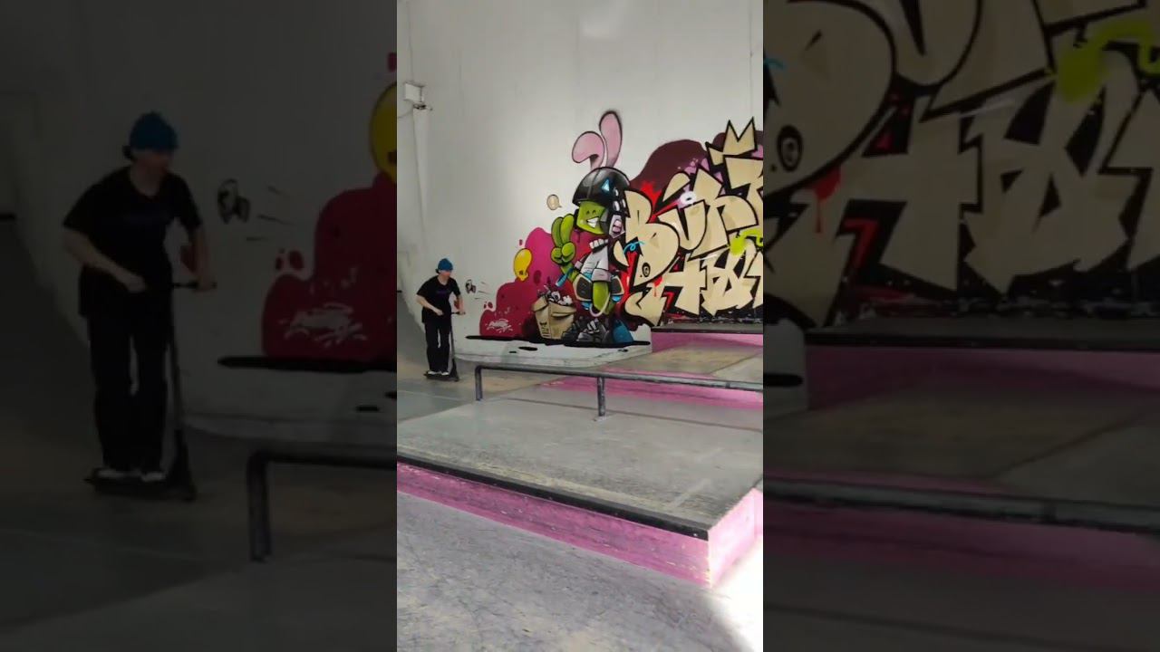 Трюки на самокате в скейт парке Bunny Hop! Парк м. Электрозаводская просто бомба смотреть онлайн