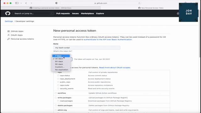 GitHub - Setup Personal Access Token смотреть онлайн
