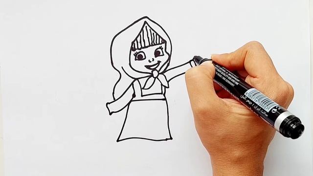How To Draw Masha ? For Children/masha drawing easy step by step /masha cartoon/рисунок маша смотреть онлайн