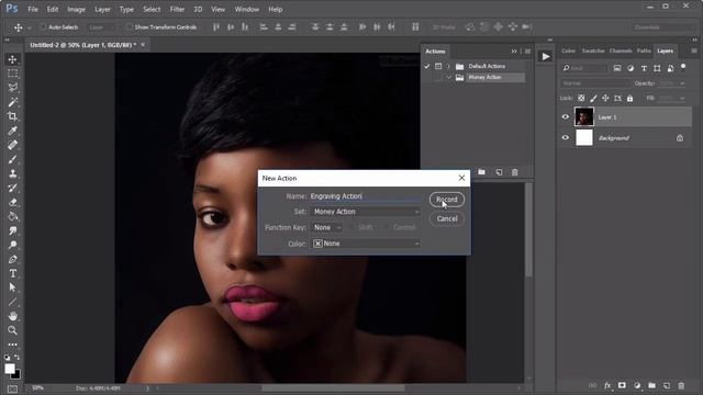 How to Create a Money Engraving Action in Photoshop смотреть онлайн