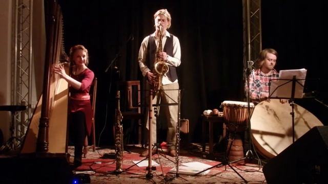 Duo Solemn - live im Kukoon; Saxophone, Harp and Flute смотреть онлайн