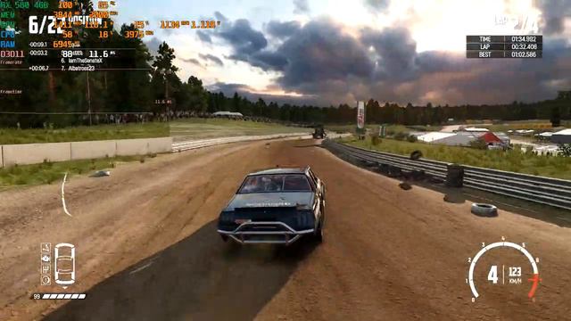 Wreckfest: RX 580 + Ryzen 5 2600 OC + 16GB смотреть онлайн