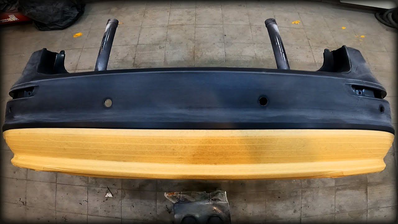 Покраска НОВОГО БАМПЕРА. Краткая инструкция! Пошагово. смотреть онлайн