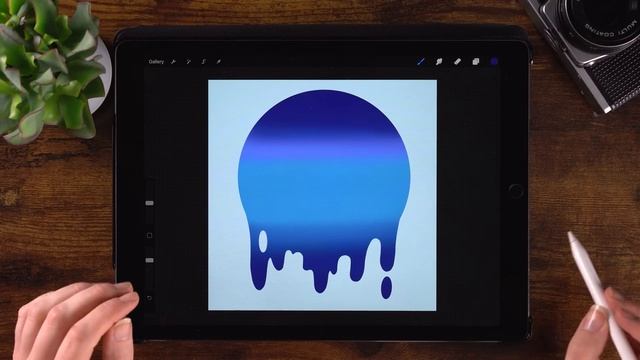 YOU Can Draw This NIGHT SCENE Landscape in PROCREATE | easy landscape drawing tutorial смотреть онлайн