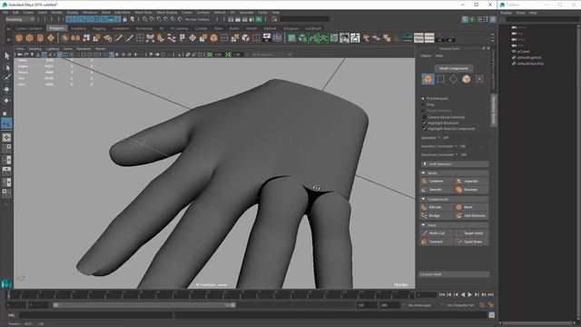 Easy Hand Modeling Tutorial in Maya смотреть онлайн