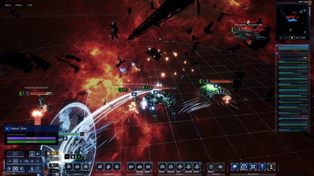 Space Wolves vs Necrons - Skalgrim Mod - Massive Battle - Battlefleet Gothic Armada 2 смотреть онлайн