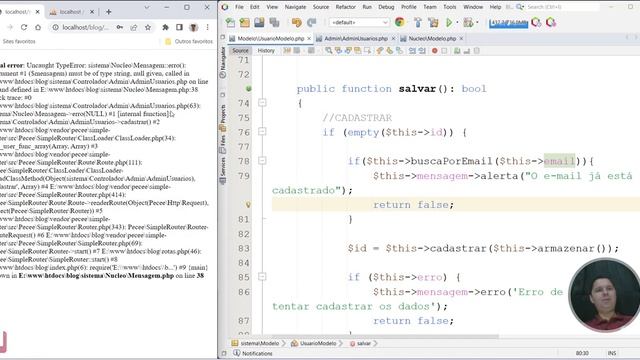 Curso de PHP 8 Aula 110 Cadastro de Usuário Com Verificação de E mail Existente смотреть онлайн