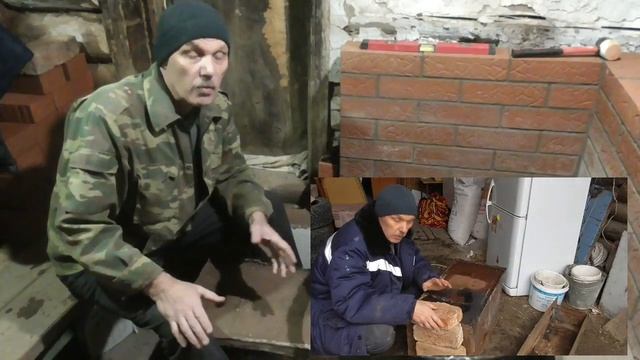 Кирпичная печь для бани//Установка дверцы для прочистки дымохода. смотреть онлайн