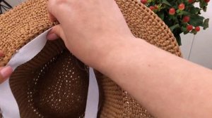 Как пришить киперную ленту к шляпе из рафии