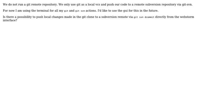 Webstorm git-svn integration смотреть онлайн