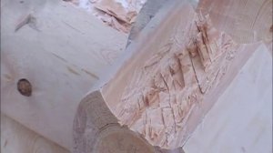 Рубка сруба бани топором